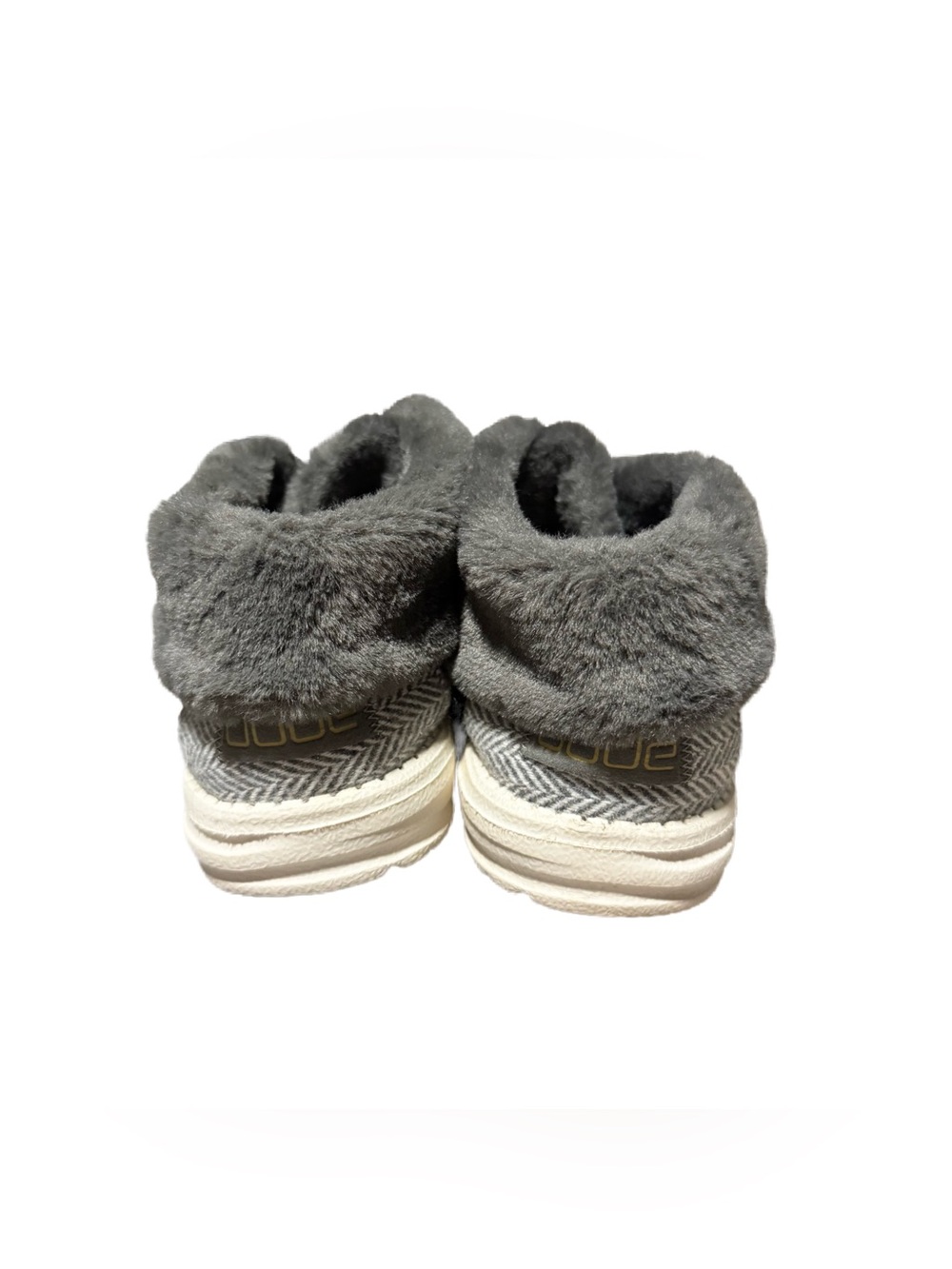 Hey Dude Britt Gray Faux Fur Lined Comfort Bootie Women's US Ankle Shoes Size 8 - Picture 3 of 6